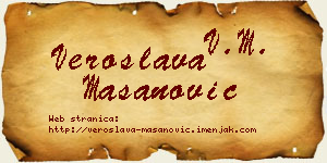 Veroslava Mašanović vizit kartica